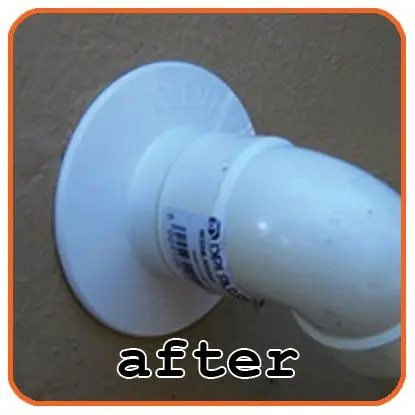 Outlet pipe finish with Cleva Cova – after