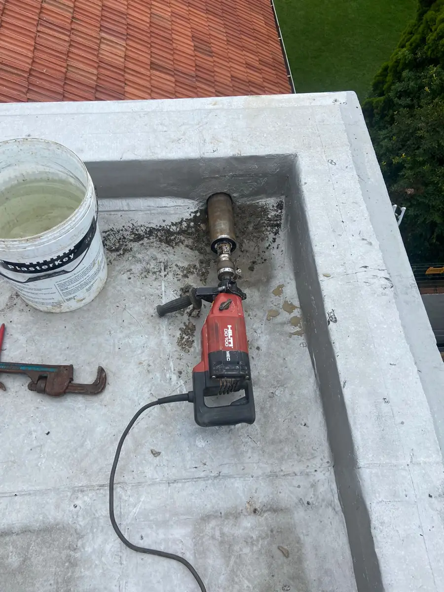 Core drilling for new pipework